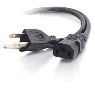 C2G 6ft Power Cord - 18 AWG - NEMA 5-15P to IEC320C13 - Computer Power