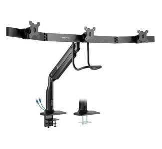 Eaton Tripp Lite Series Safe-IT Precision-Placement Triple-Display Desk Clamp/Grommet with premium gas spring arm and Antimicrobial Tape for 17