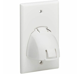 Eaton Tripp Lite Series Single-Gang Up-or Down-Angle Bulk Cable Wall Plate, White, TAA