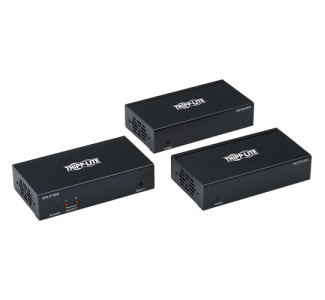 Eaton Tripp Lite Series 2-Port DisplayPort to HDMI over Cat6 Splitter/Extender Kit, Transmitter/Dual Receivers, 4K 60 Hz, PoC, 125 ft., TAA