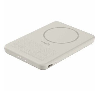Belkin BoostCharge Slim Magnetic Power Bank 5K, Sand
