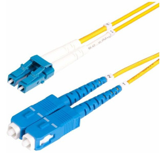 StarTech 8m (26ft) LC to SC (UPC) OS2 Single Mode Duplex Fiber Optic Cable, 9/125, 100G, Low Insertion Loss, LSZH Fiber Jumper Cord