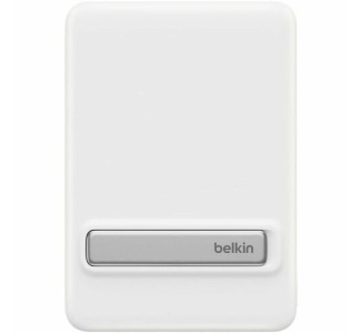 Belkin BoostCharge Slim Magnetic Power Bank 5K with Qi2, White, Kickstand