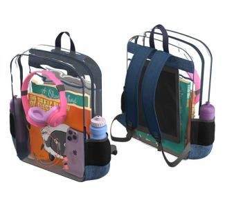 MAXCases Extreme Clear Backpack w/1 Compartment (See-Through Backpack)