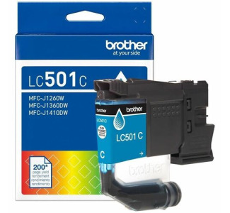 Brother LC501C Original Standard Yield Inkjet Ink Cartridge - Cyan - 1 Each